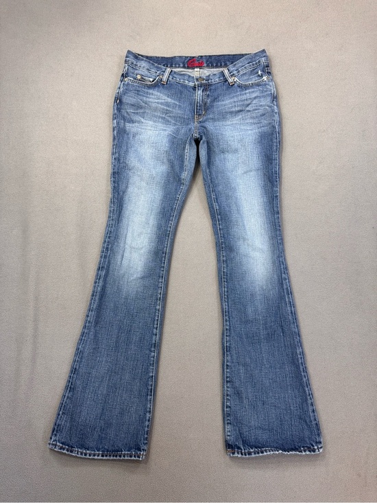 Blue Cult Denim - Y2K BLUE CULT Women’s Low Rise Medium Blue Washed Bootcut Flared Jeans, 31